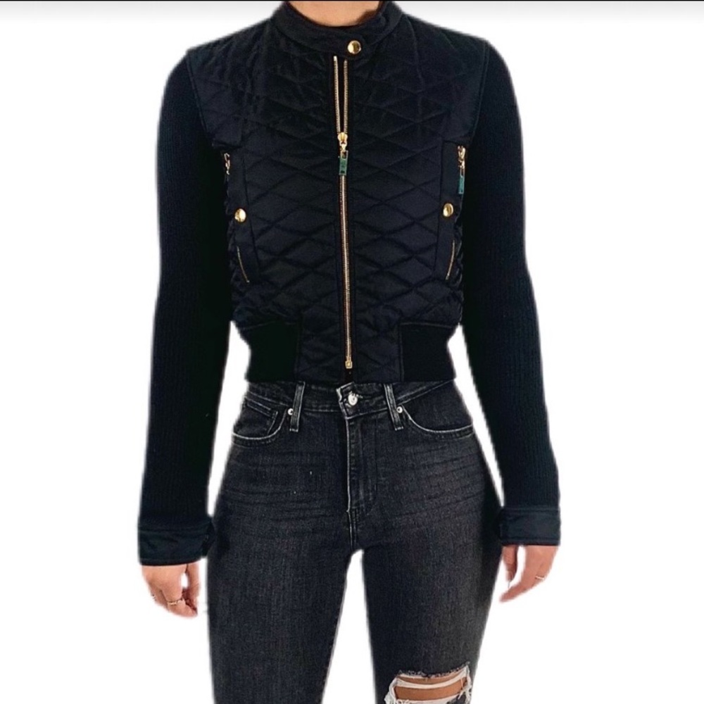 Louis Vuitton Knit Leather Bomber